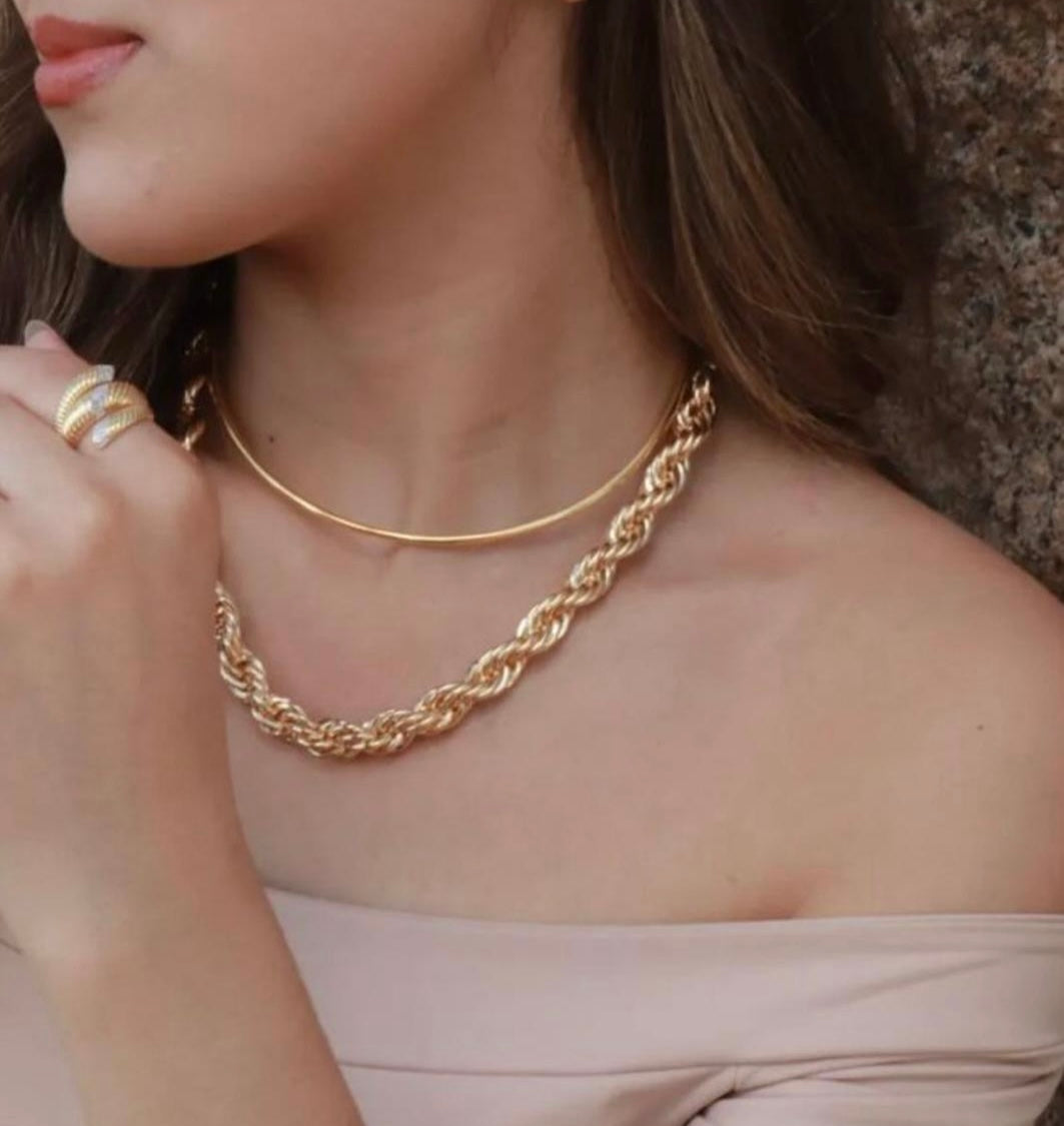 NECKLACE TWISTED CHAIN 10MM