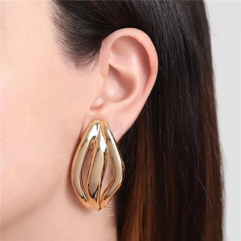 EARRINGS MAXI 3 ORGANIC WAVES