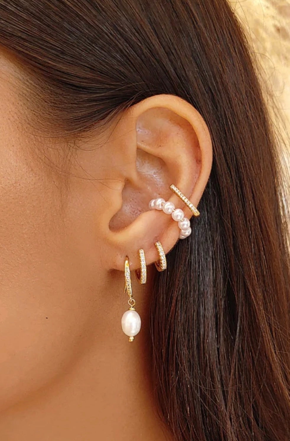 EARRING HOOKS PEARL