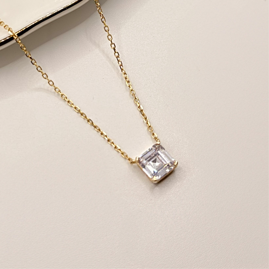 NECKLACE SQUARE CUBIC ZIRCON