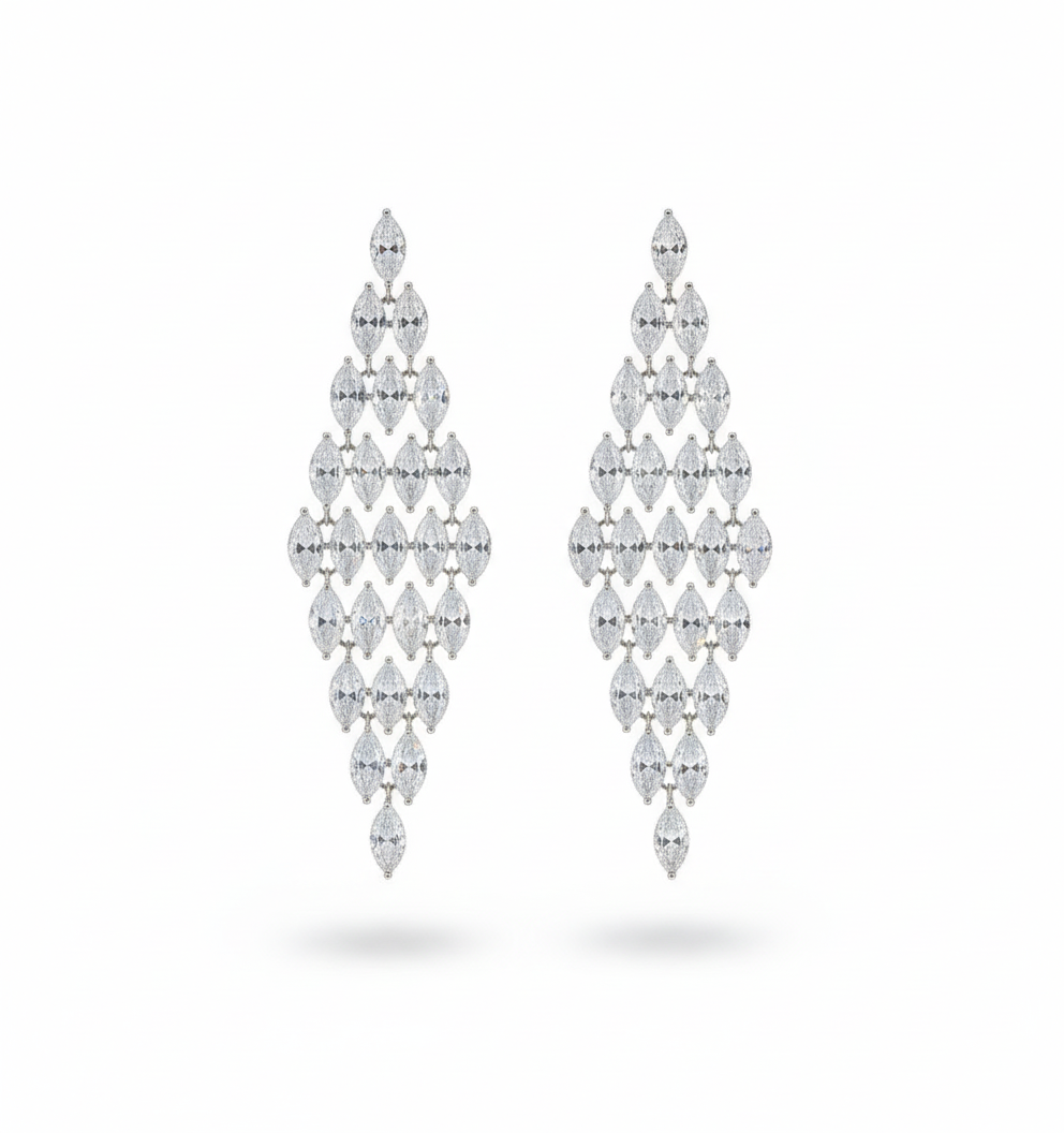 EARRING GLAMOROUS CUBIC ZIRCONIA