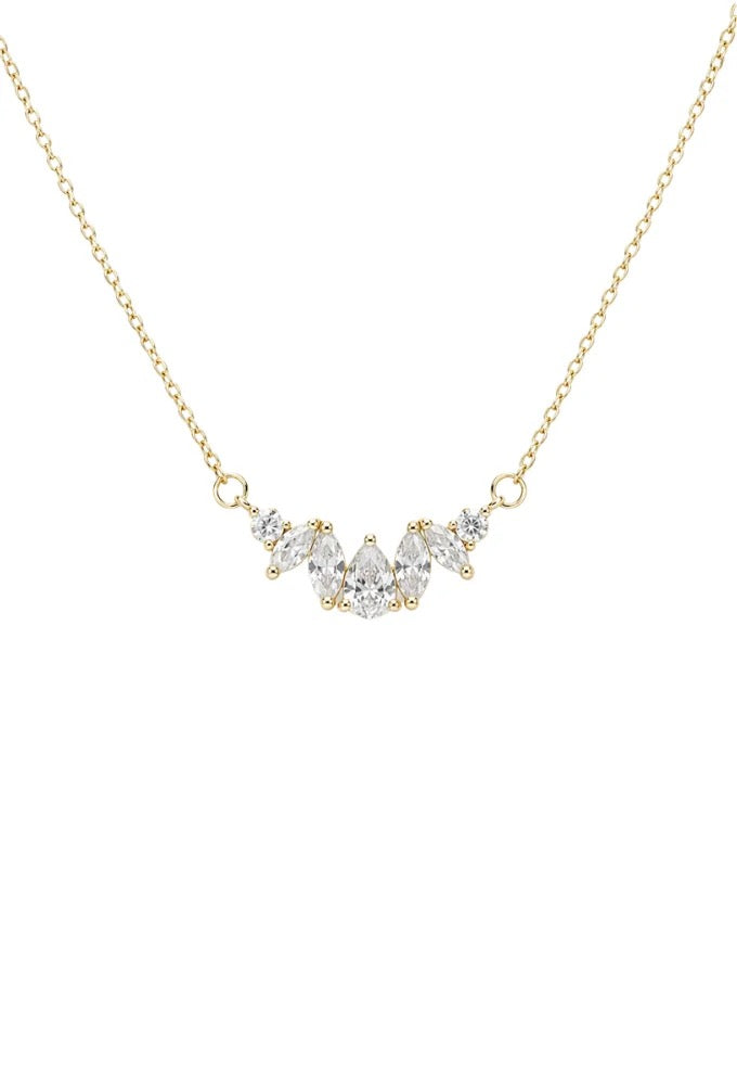 NECKLACE GEOMETRIC PENDANT CUBIC ZIRCONIA