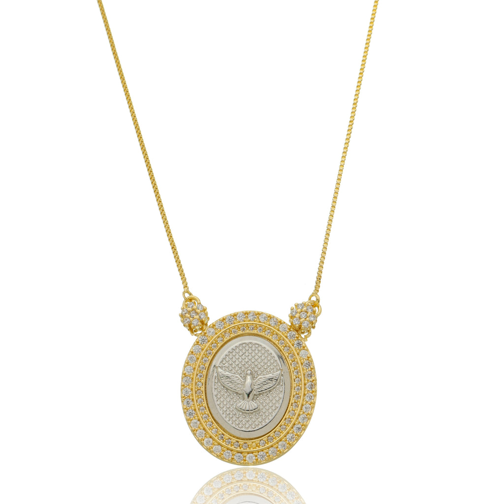 NECKLACE HOLY SPIRIT MEDAL GOLD/SILVER