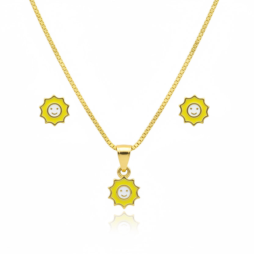 EARRING + NECKLACE SET FOR KIDS SUNSHINE