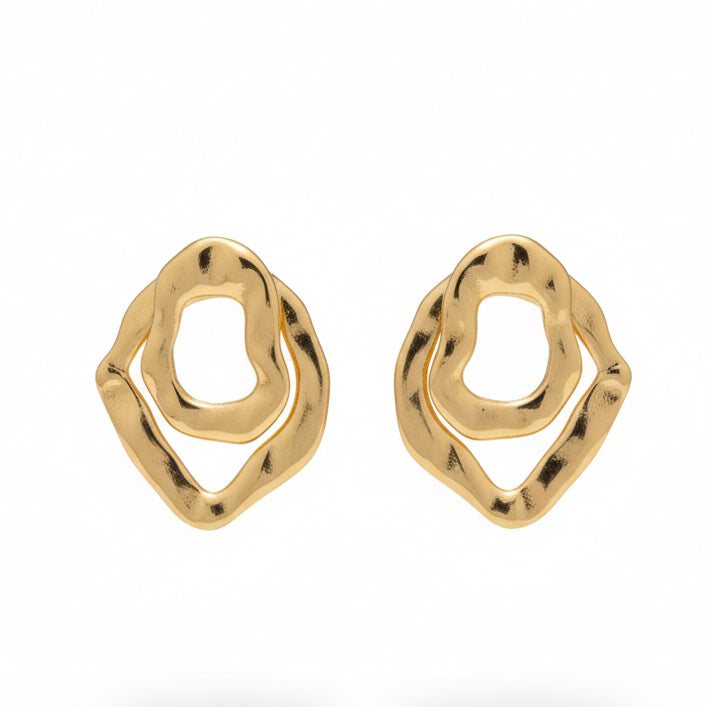 EARRINGS ORGANIC 2in1