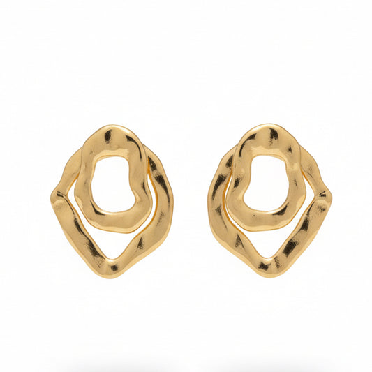 EARRINGS ORGANIC 2in1