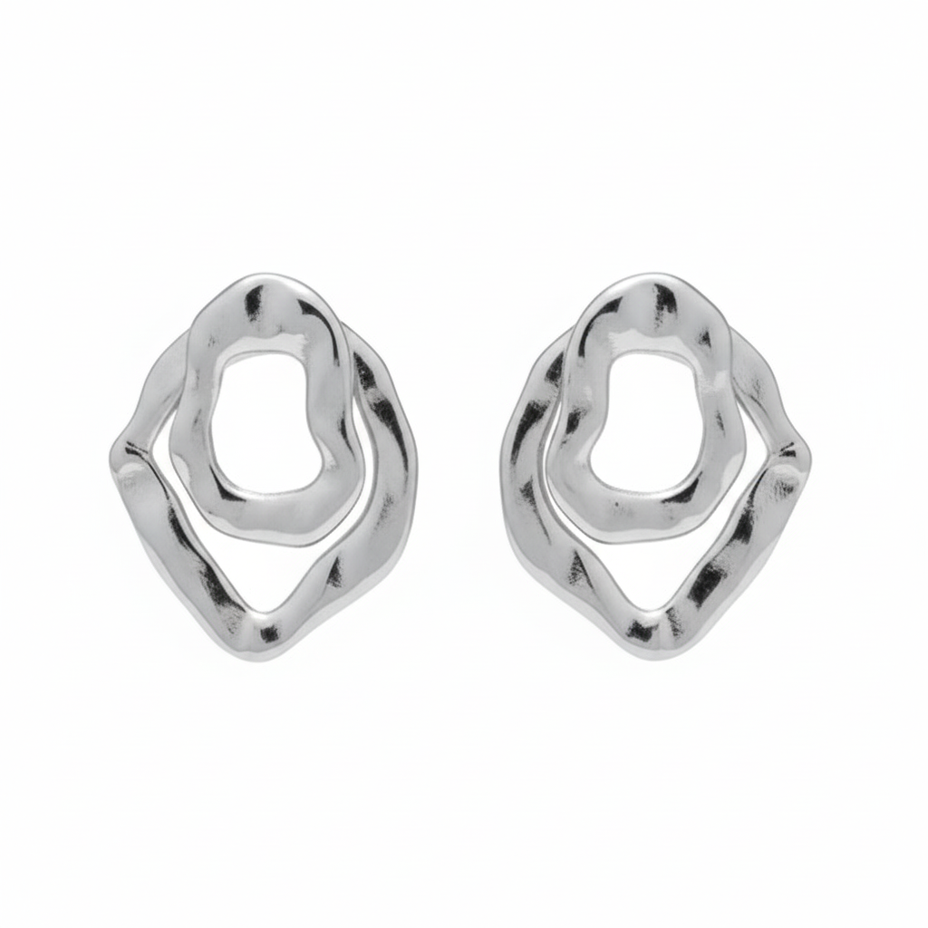 EARRINGS ORGANIC 2in1