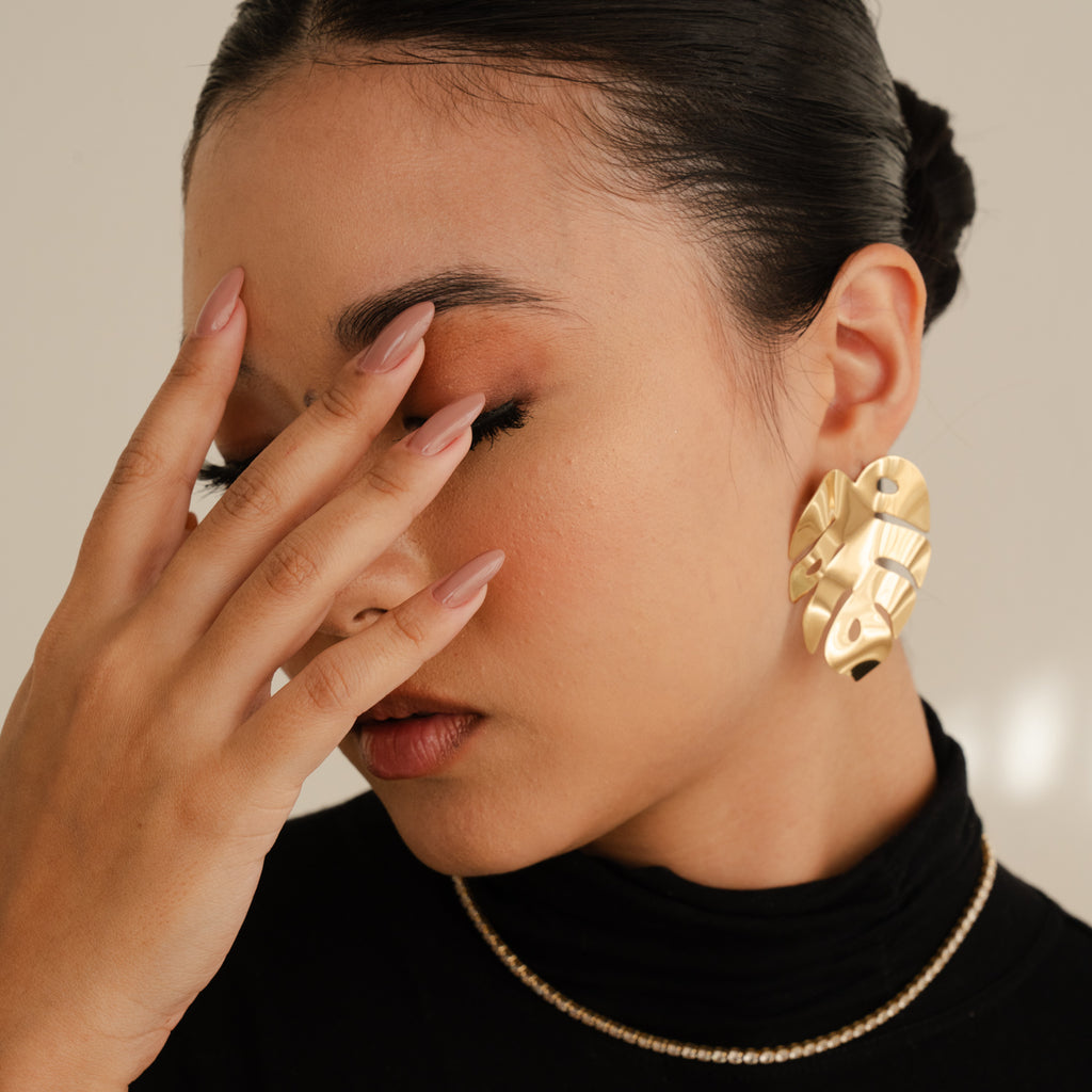 EARRINGS LEAF FLORA BY MADENNA