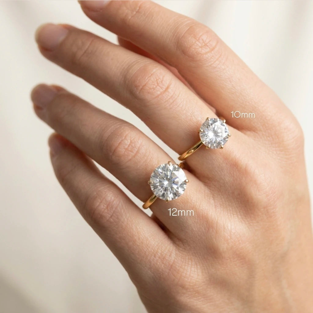 RING SOLITAIRE ADJUSTABLE PREMIUM CUBIC ZIRCONIA