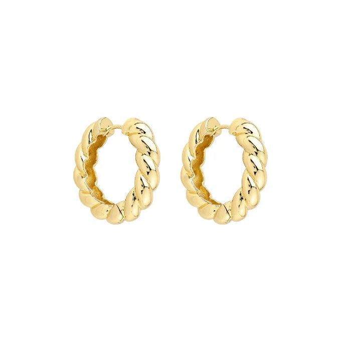 EARRING HOOPS TWIST HUGGIES