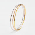 BRACELET SET OF 3 BANGLES GOLD/SILVER/ROSE