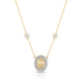 NECKLACE STUDDED HALO MIRACLE MEDAL OUR LADY OF GRACE