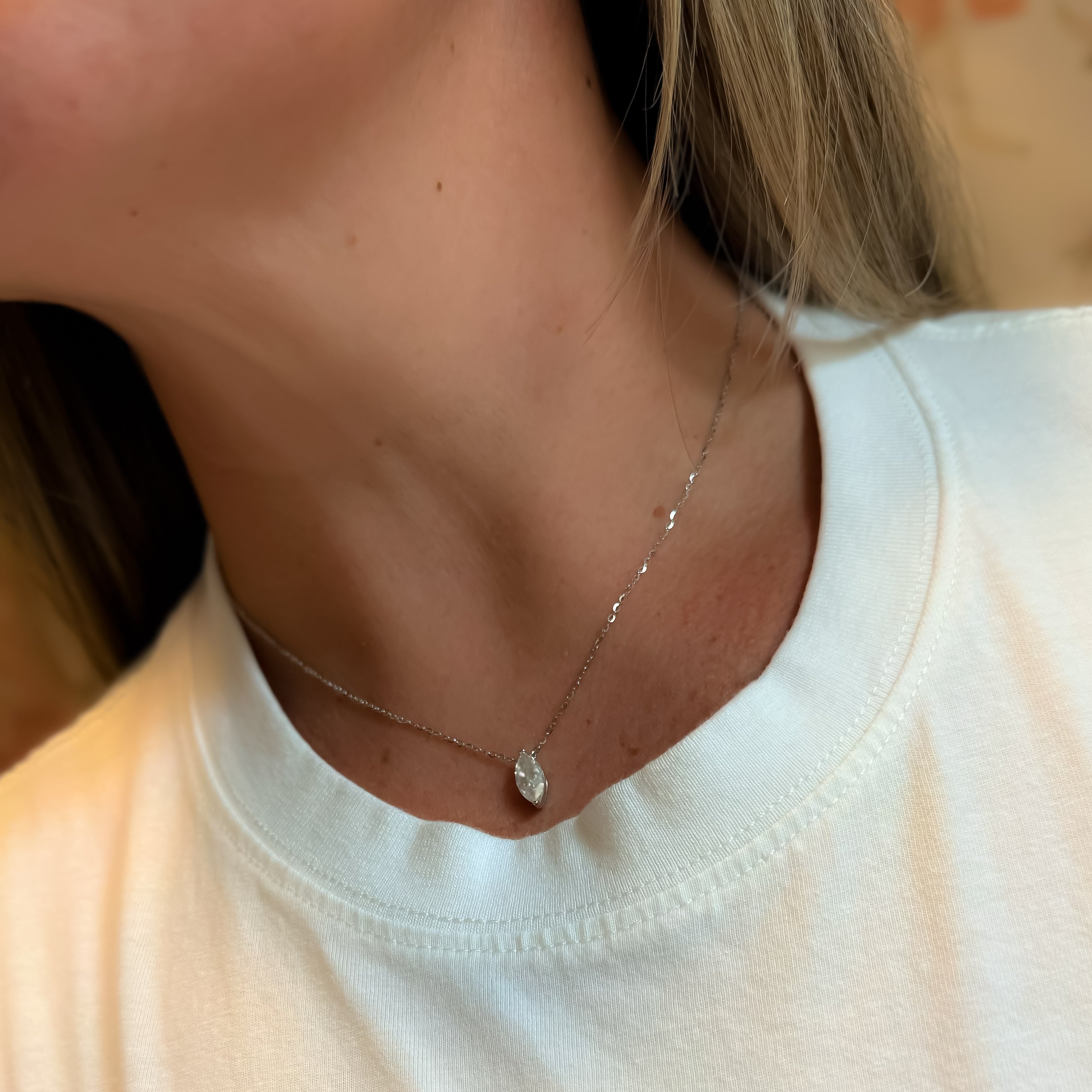 NECKLACE MARQUISE MOISSANITE