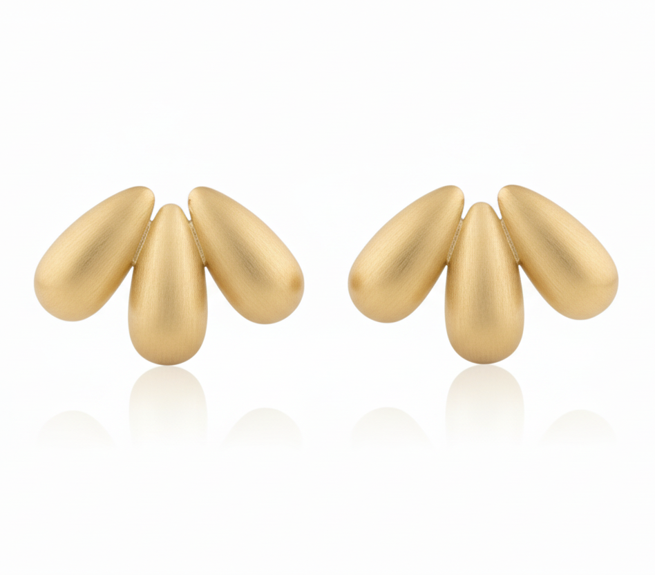 EARRINGS BRUSHED PETALS