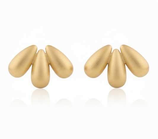 EARRINGS BRUSHED PETALS