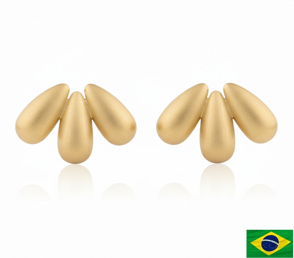 EARRINGS BRUSHED PETALS