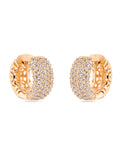 EARRING HOOPS BULKY STUDDED CUBIC ZIRCONIAS