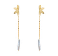 EARRING PETALS LONG PEARL BY MADENNA