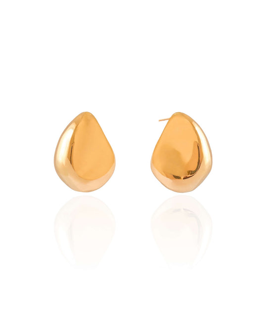 EARRING OVAL ORGANIC