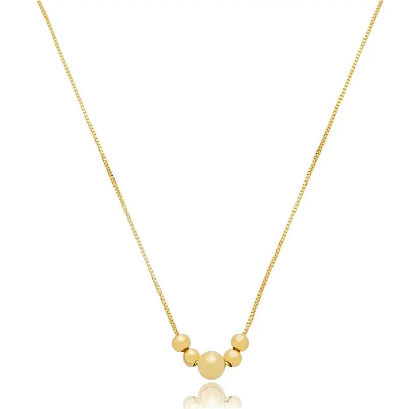 NECKLACE MINIMALIST 5 SMALL SPHERES