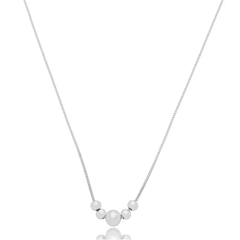 NECKLACE MINIMALIST 5 SMALL SPHERES