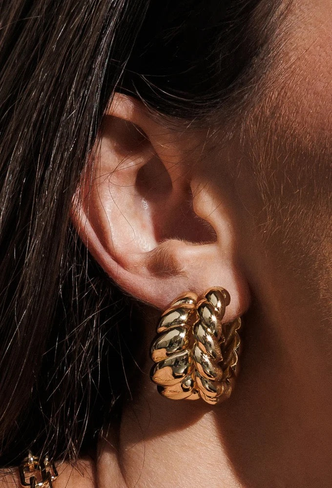 EARRING HOOPS TWIST HUGGIES