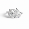 RING OVAL + TEARDROP CUBIC ZIRCONIA