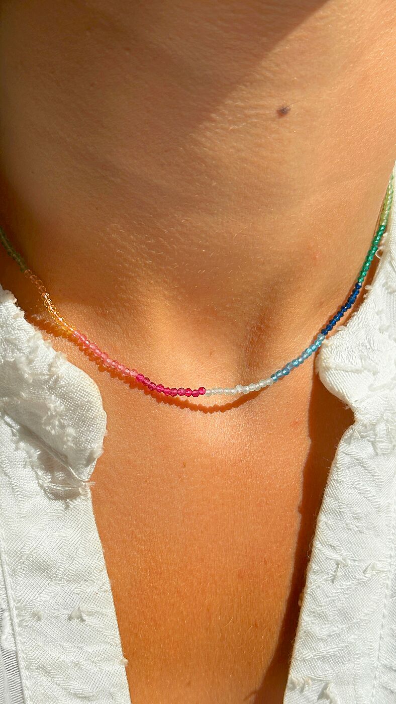 NECKLACE MINI COLOR CRYSTALS