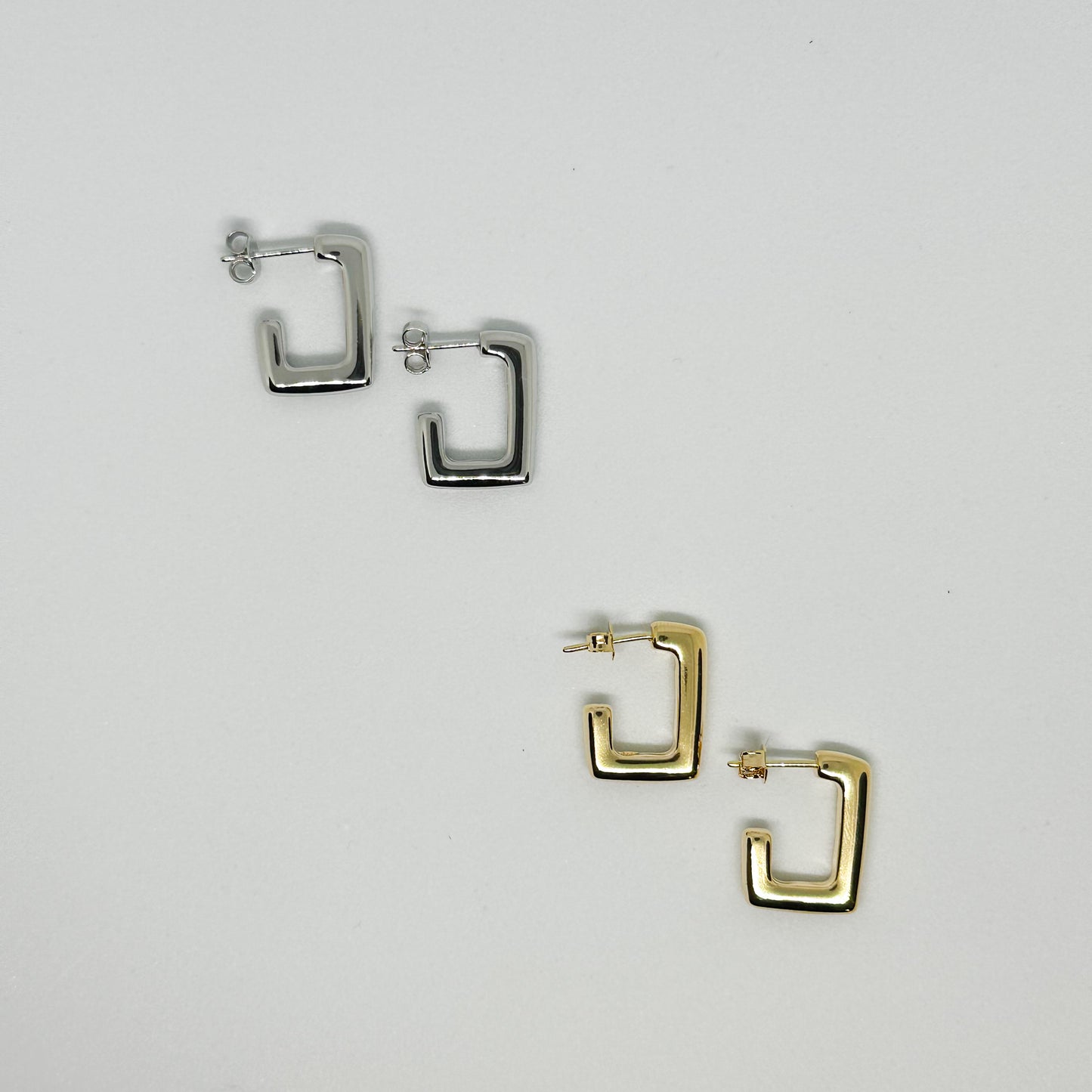 EARRING HOOPS OPEN SQUARE