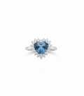 RING HEART STUDDED CUBIC ZIRCONIA