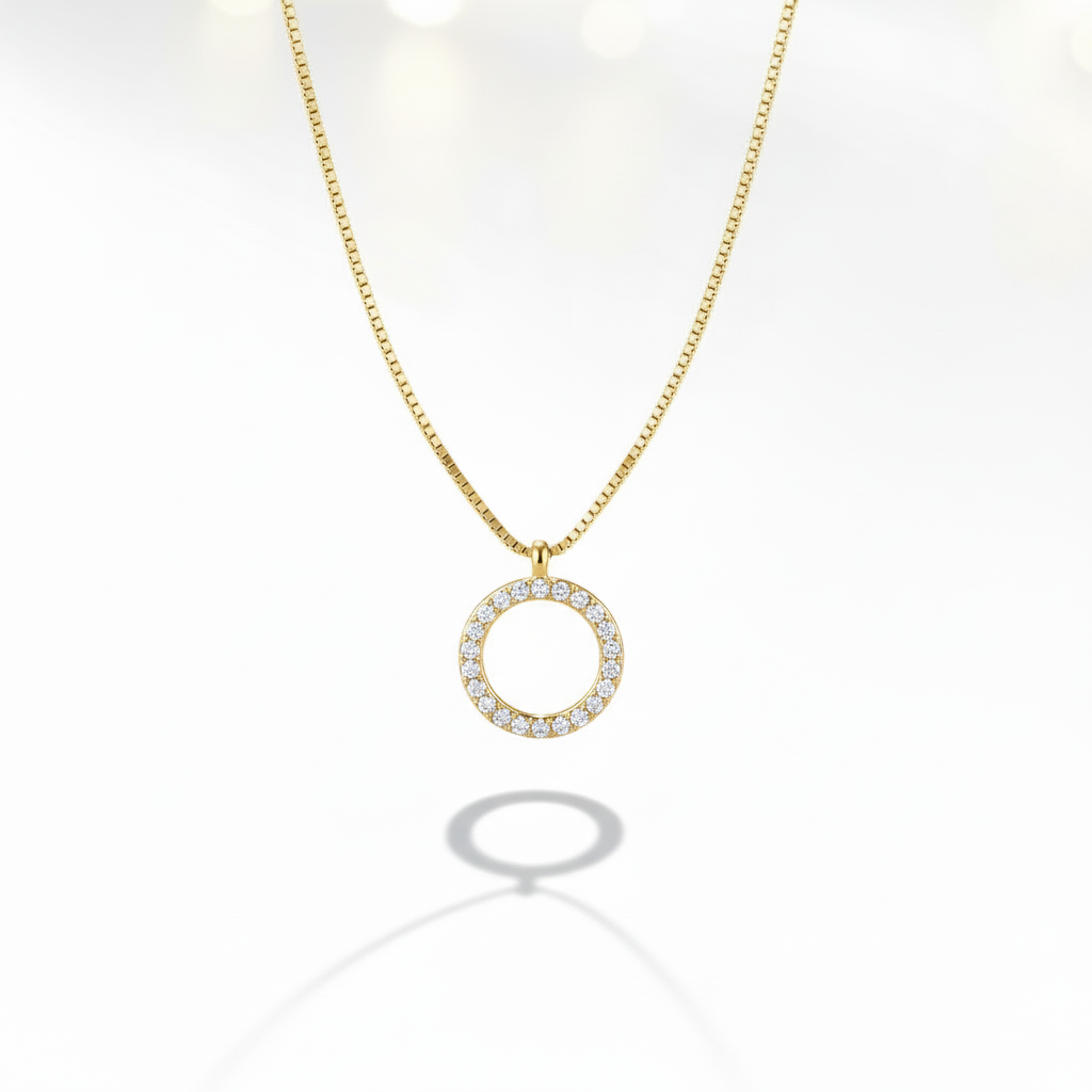 NECKLACE INITIALS CRYSTALS