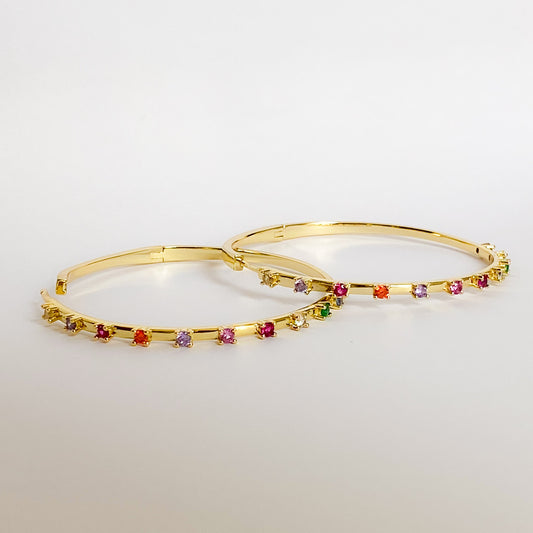 EARRING HOOPS COLOR CRYSTALS