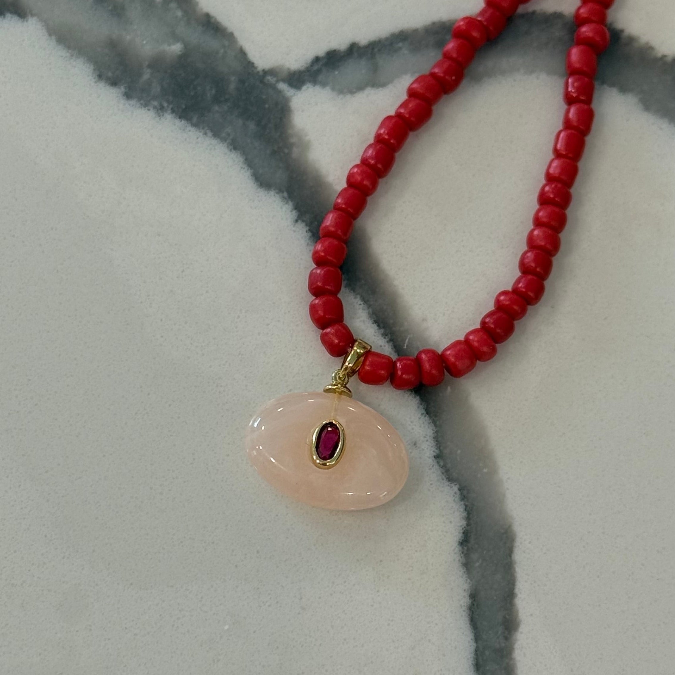 NECKLACE SUMMER FUN PENDANT COLOR BEADS