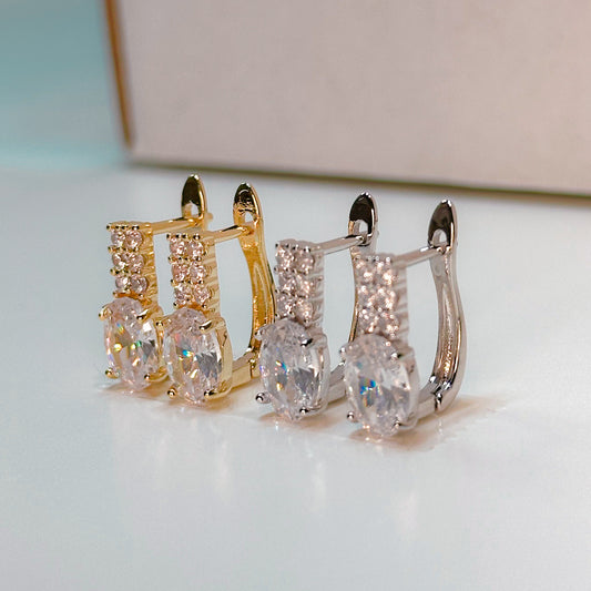 EARRING HOOP CUBIC ZIRCONS