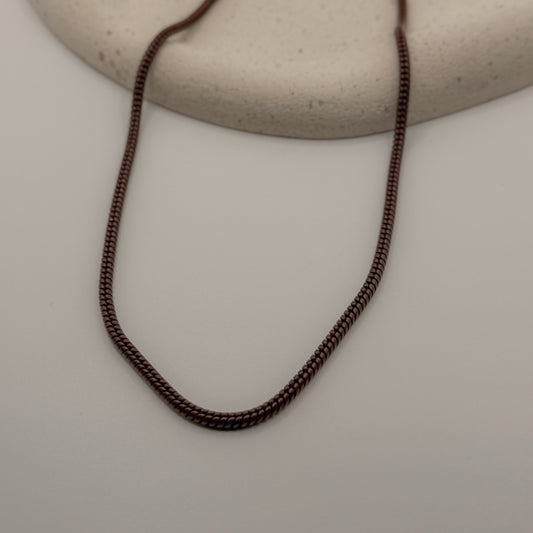 NECKLACE BROWN PAINTED CHAIN