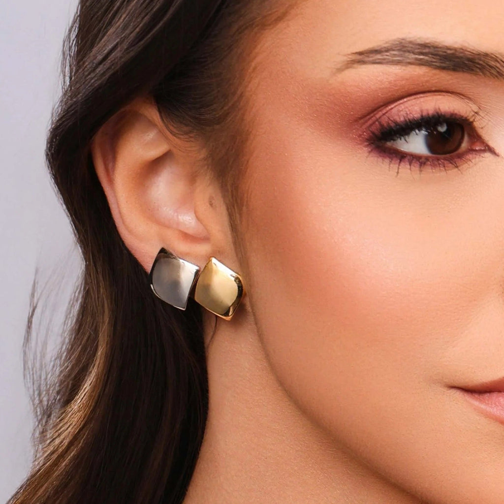 EARRING STUDS SQUARE 13x13mm