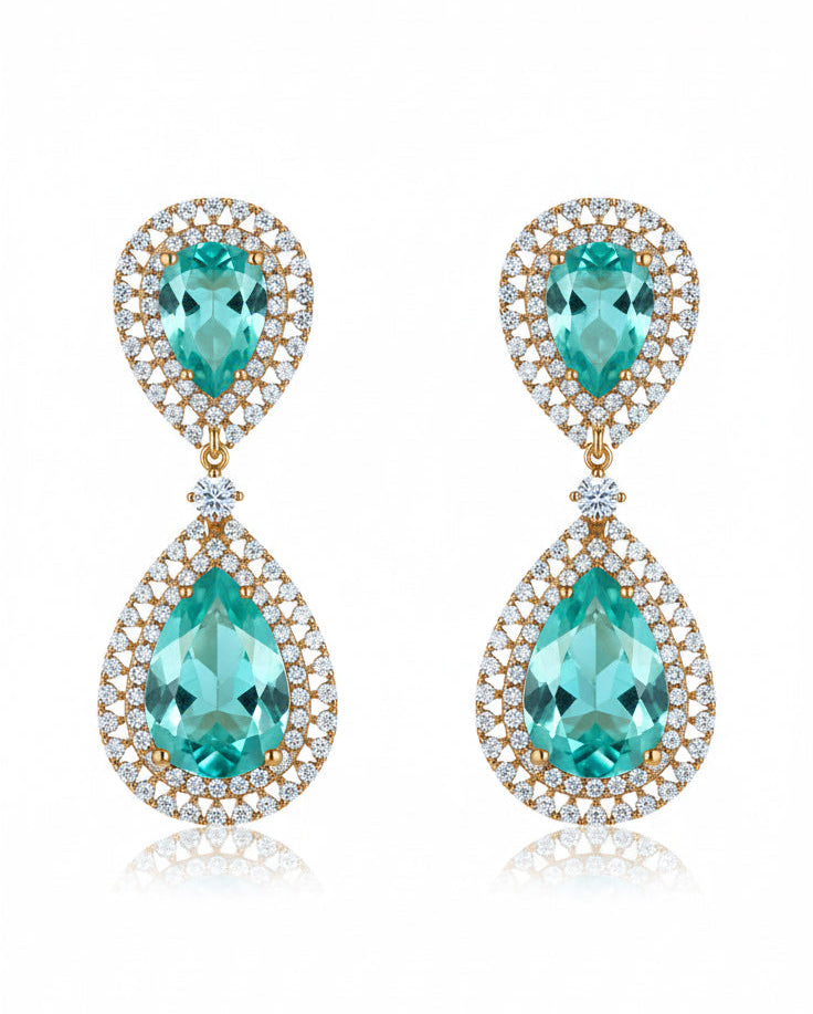 EARRING LUXURY GREEN FUSION