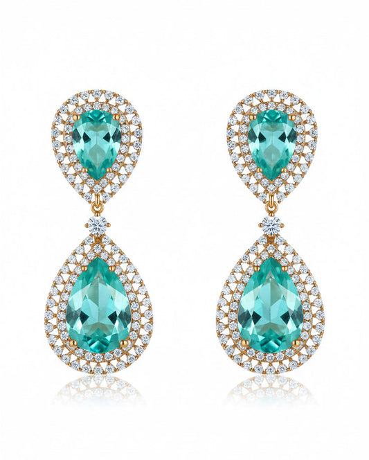 EARRING LUXURY GREEN FUSION