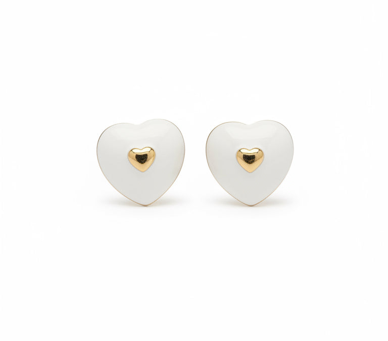 EARRINGS COLORFUL ENAMEL HEART