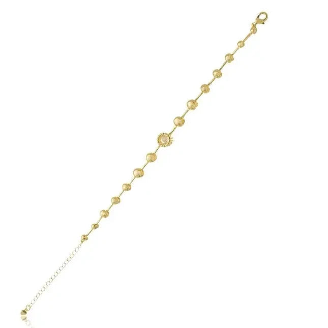 BRACELET HALF SPHERE + CENTRAL CRYSTAL