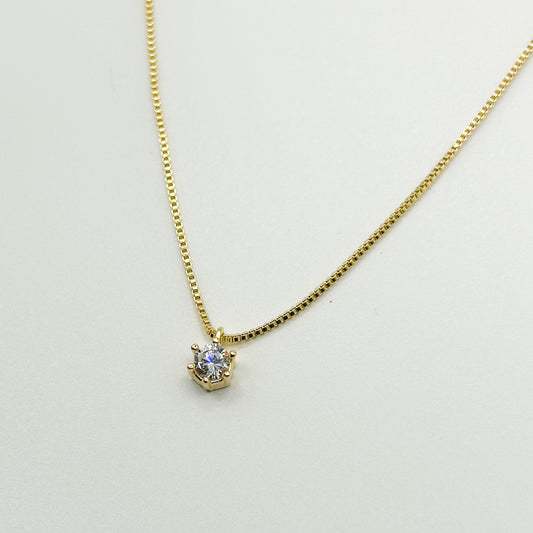 NECKLACE VENEZIAN CHAIN W/CUBIC ZIRCON