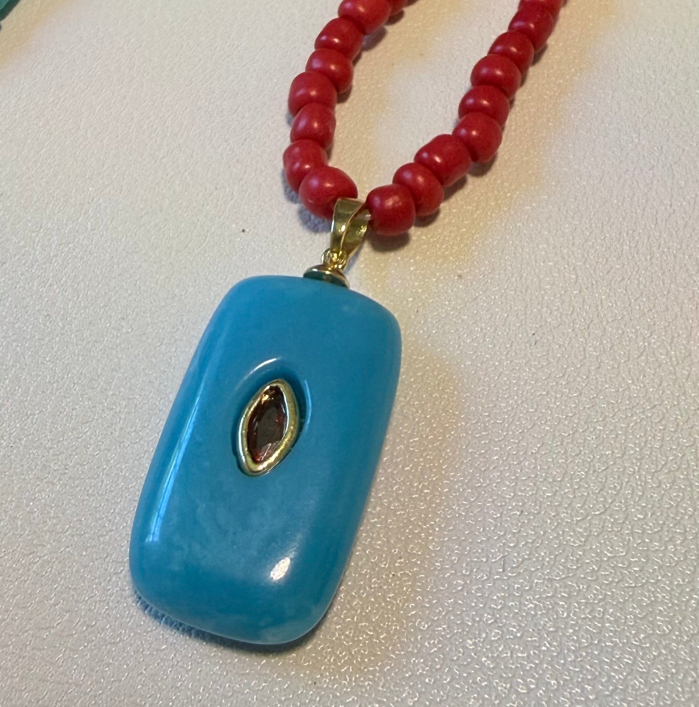 NECKLACE SUMMER FUN PENDANT COLOR BEADS