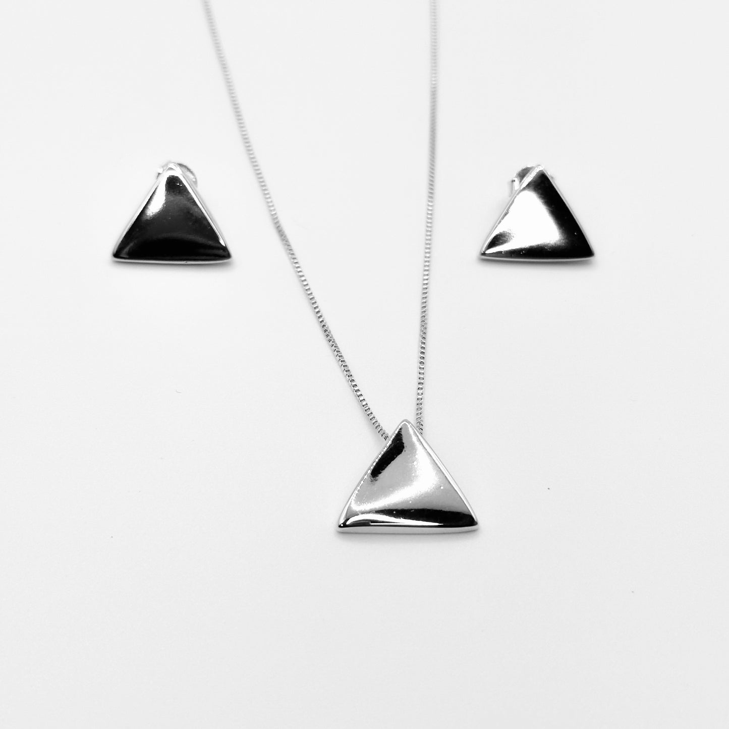 EARRING + NECKLACE TRIANGLE SET