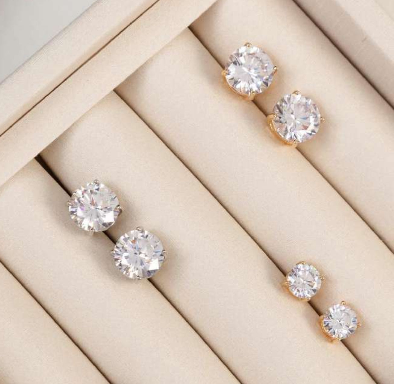 EARRING SPARKLE CUBIC ZIRCON 10mm