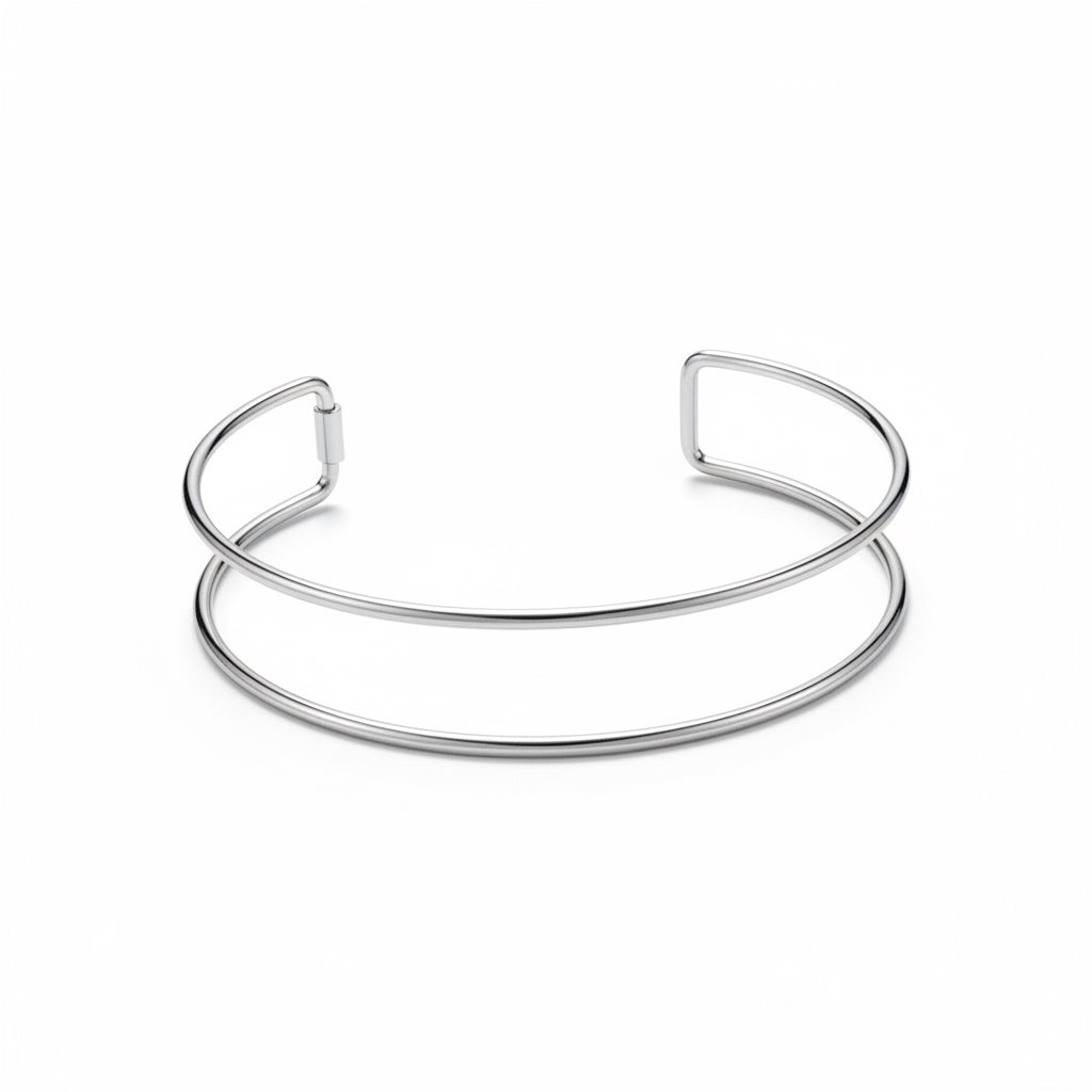 BRACELET BANGLE DOUBLE LINES