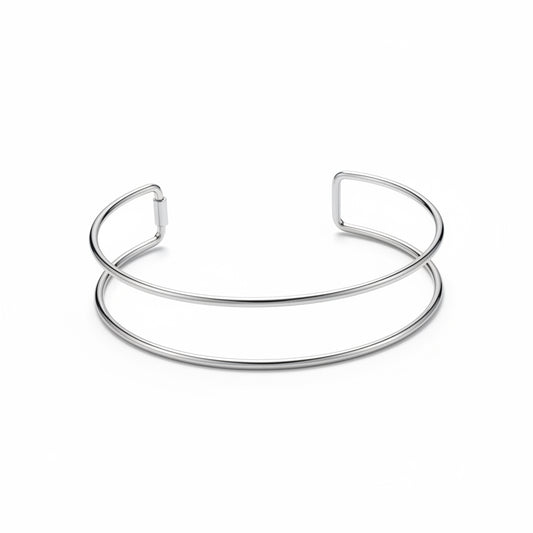 BRACELET BANGLE DOUBLE LINES