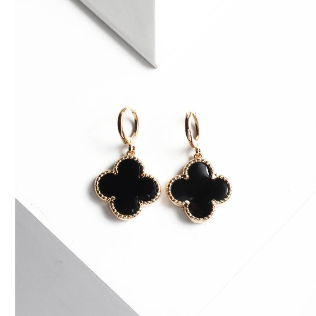 EARRING MINI HOOP VC BLACK