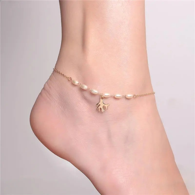 ANKLET PEARL SEAWEED