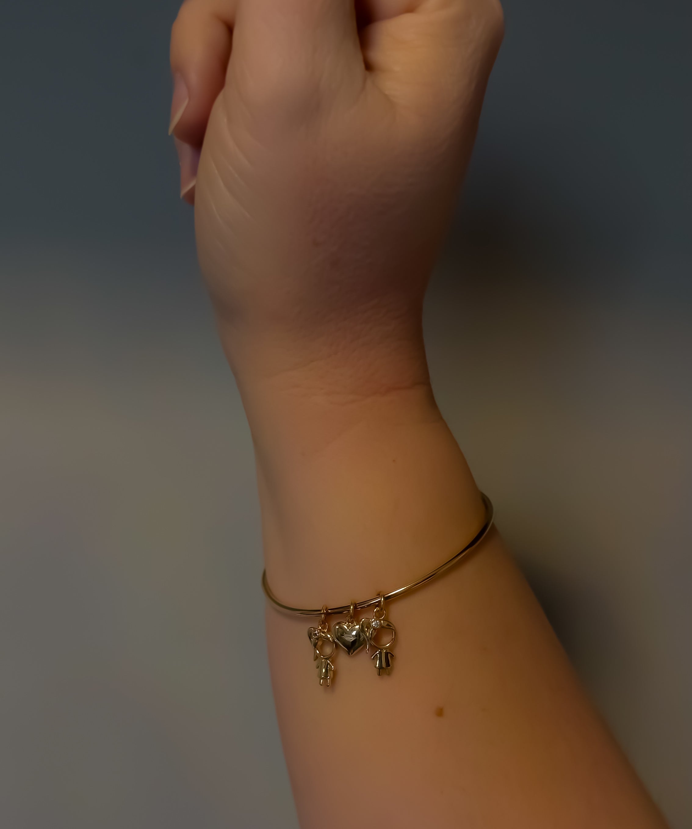 BRACELET BANGLE FAMILY LOVE GIRL+HEART+GIRL