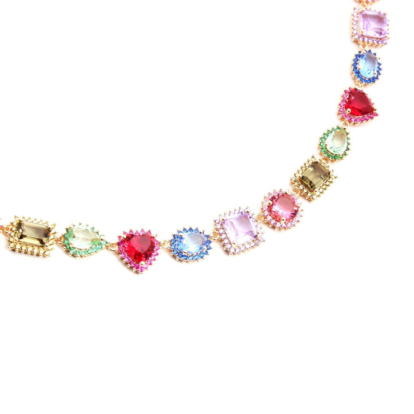 NECKLACE GEMA COLOR GEOMETRIC CRYSTALS